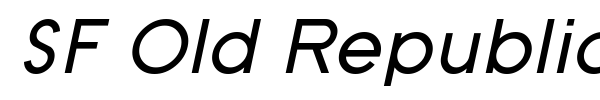 SF Old Republic font preview